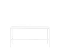 Muuto Table de bar Base High white laminate. structure blanche. bord en ABS. l85 L190 H95
