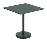 Muuto Table en acier Linear 70x70 Dark green