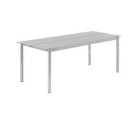 Muuto Table en acier Linear steel table 200 cm Warm galvanized steel