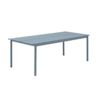 Muuto Table Linear Steel - 220 x 90 cm - pale blue