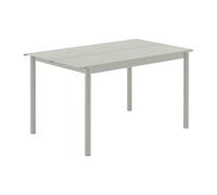 Muuto Table Linear steel table 140x75 cm Grey (RAL 7044)