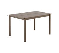 Muuto Table Linear steel table 140x75 cm Taupe