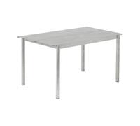Muuto Table Linear steel table 140x75 cm Warm galvanized steel
