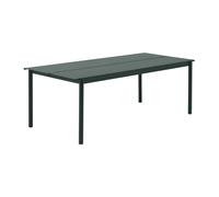 Muuto Table Linear steel table 220x90 cm Dark green (RAL 6012)