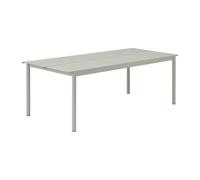 Muuto Table Linear steel table 220x90 cm Grey (RAL 7044)