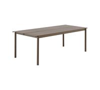 Muuto Table Linear Steel Taupe. 220x90 cm