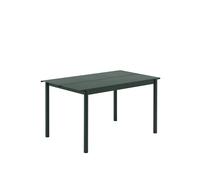 Table Linéaire en Acier Muuto Vert Foncé 140 X 75 cm