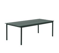 Muuto Table Linear Steel - vert foncé - 220 x 90 cm
