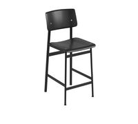 Muuto Tabouret de bar Loft black. bas. structure en acier noir