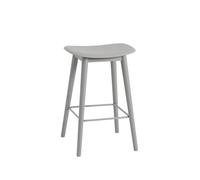 Muuto Tabouret Fiber counter 65 cm grey. pieds gris
