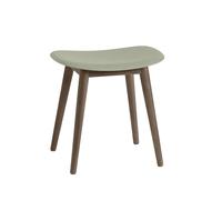Muuto Fiber Stool m. Base en Bois Dusty Vert/ Dark Brun