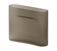 Muuto Vase en verre dépoli Ridge 16.5 cm Taupe