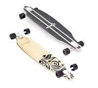 muuwmi Longboard Wood Roulements à Billes ABEC 7 Planche 97 x 23 cm Roues 65 x 51 mm Charge Max. 100 kg