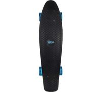 Muuwmi Skateboard Fun Noir/Bleu - avec Roues LED - Planche 57 x 15 cm - ABEC5 et Roues en polyuréthane 60 x 45 mm