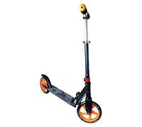 muuwmi Trottinette en Aluminium - 200 mm - ABEC 5 - Homologuée GS - Hauteur réglable - Noir/Orange