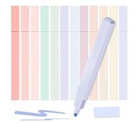 MUUZLL Belle et belle pastel Fluorescent set, couleur bonbons, différentes couleurs sans saignement, fluorescent avec pointe ciselée douce, stylos de différentes couleurs, 12PCS