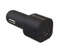 MUVIT - Adaptateur d'alimentation pour voiture - 20 Watt - 3 A - PD (24 pin USB-C) - noir