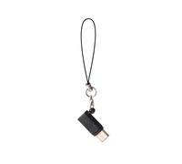 MUVIT Adaptateur Micro USB / Type C avec attache - Noir
