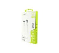 MUVIT - Câble Lightning - Lightning mâle pour 24 pin USB-C mâle - 1 m - blanc - plat, Prise en charge de Power Delivery