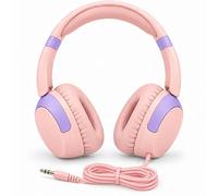 muvit Collection KawaiiTech Casque Audio Enfant Jack 3,5 mm Rose | Arceau Ajustable, Coussinets Ergonomiques, Câble 1,5 m, Haut-Parleurs 40 mm, Compatible Multi-Appareils