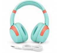 muvit Collection KawaiiTech Casque Audio Enfant Jack 3,5 mm Turquoise | Microphone Intégré, Arceau Ajustable, Coussinets Rembourrés, Câble 1,5 m, Sans Batterie