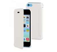 muvit Easy Folio, étui en cuir à rabat pour iPhone 5C, blanc