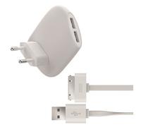 MUVIT FOR CHANGE 1 USB 2.4A Chargeur Secteur (12W) - Blanc - UK