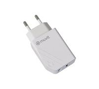 Muvit Chargeur secteur For Change PD 20W + QC 3.0 18W Blanc