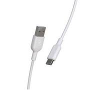 Muvit Câble USB USB-A vers USB-C 3 m 2,4 A moulé Blanc