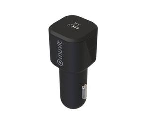 Muvit For Change Chargeur Voiture Pd 20W + Cable Usb C/Lightning Noir
