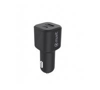 Muvit For Change Chargeur Voiture Pd Usbc 20W + Qc 3.0 18W Noir