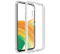 MUVIT FOR FRANCE Coque Transparente Renforcée 3M pour Samsung Galaxy A34 5G. Eco-responsable et Antichoc. Protection des chutes-Conçue avec du plastique 70% recyclé - Durable - Origine France Garantie