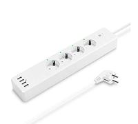 muvit iO Multiprise intelligente WiFi blanche avec 4 prises de courant et 4 ports USB