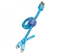 MUVIT LIFE Câble Double 2A Charge USB / Micro USB 0.35 m - Bleu
