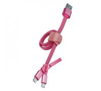 MUVIT LIFE Câble Double 2A Charge USB / Micro USB 0.35 m - Rose