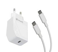 pack cargador usb-c + cable usb-c 20w 1m blanco