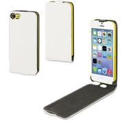 muvit Slim, étui en cuir à rabat pour iPhone 5C, blanc