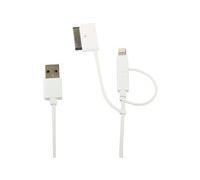 Muvit - spring câble 3en1 micro USB 30 pin lightning 1m 2.4a blanc
