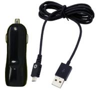 MUVIT SPRING Pack Chargeur Voiture 1USB 1A+ Câble MICRO USB 1M 1A Noir