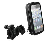 Muvit Support vélo universel smartphone Taille L - étanche, fenêtre tactile, rembourrages ajustables, pivotant