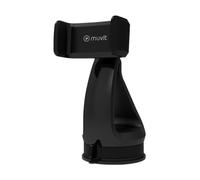 Muvit Support Voiture pour Smartphones Rotatif à 360° Pince Extensible à 80mm Noir