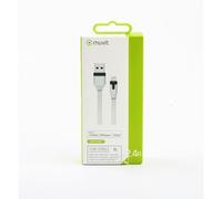 MUVIT TAB CABLE PLAT CHARGE & SYNCHRO 2.4A USB/LIGHTNING 2M BLANC