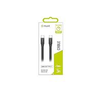 Muvit Tab Cable Type C A Type C Plat USB2.0 1M 3A Noir