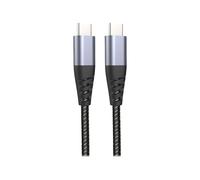 Muvit Tiger - Câble Usb - 24 Pin Usb-C (M) Pour 24 Pin Usb-C (M) - Usb 2.0 - 3 A - 1.2 M - Prise En Charge De Power Delivery - Gris