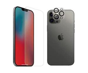 muvit Tiger Glass Plus Pack Camera Lens Verre Trempe Antibactérien IP 13 Pro Protecteur Fixe Noir