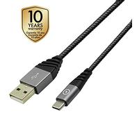 Muvit Tiger Power Cable Ultra Resistant USB-A USB-C 1,2M Gris
