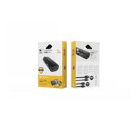 MUVIT TIGER Power Powerbank 5000mAh PD + QC avec 2 câbles Type C - Noir