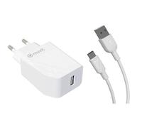 MUVIT FOR CHANGE PACK WALL CHARGER 12W White + USB C CABLE 1.2M WHITE