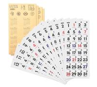 MUWINC Onglets Adhésifs Mensuels-16 Feuilles Autocollants De Calendrier Pour Planificateurs,accessoires Autocollants Pour Plannings,Calendriers Et Carnets (2 Styles)