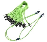 MUWINC Sandow Elastique - 18 Pièces Corde Elastique, 26cm Tendeur élastique avec Crochets, pour Bâche, Fixation De Tente Et Transport (Vert)
